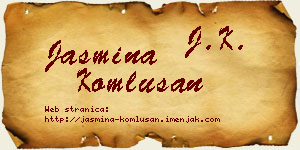 Jasmina Komlušan vizit kartica